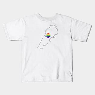 Lebanese cedar rainbow Kids T-Shirt